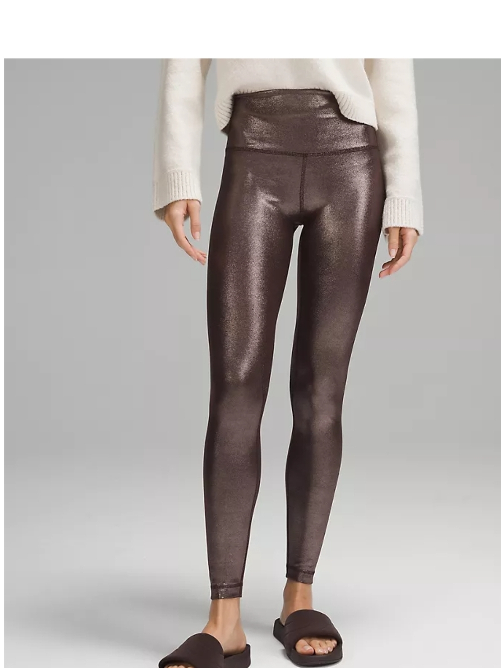 lululemon athletica Metallic Brown High-Rise Leggings